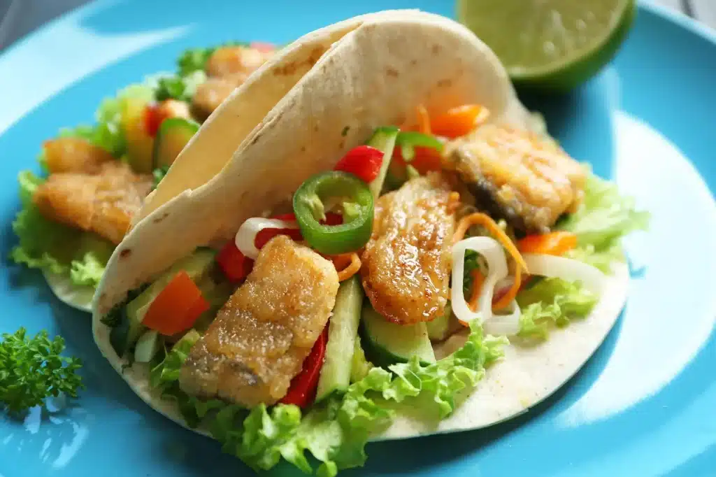 Assiette de tacos au poisson