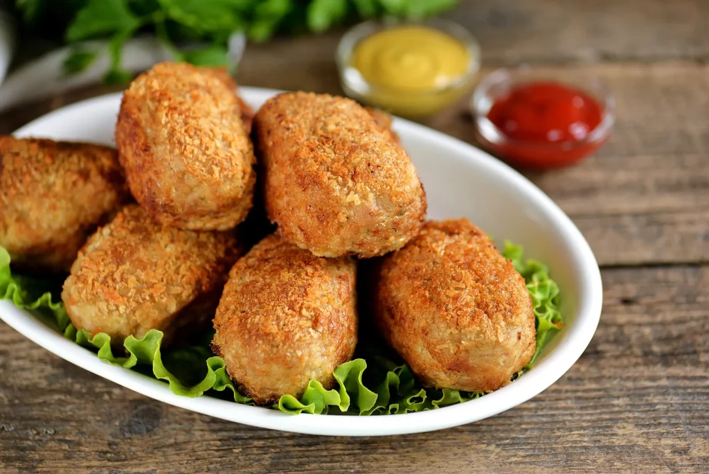 Assiette de croquettes de crevettes