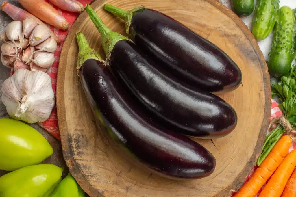 Aubergines nécessaires à cette préparation