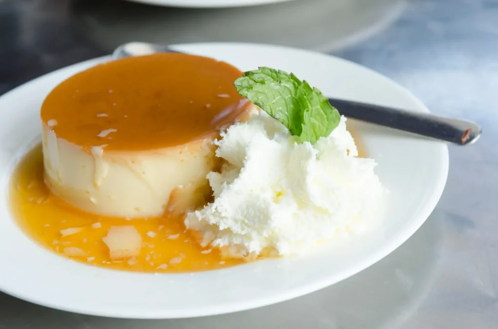 Assiette de flan au coco