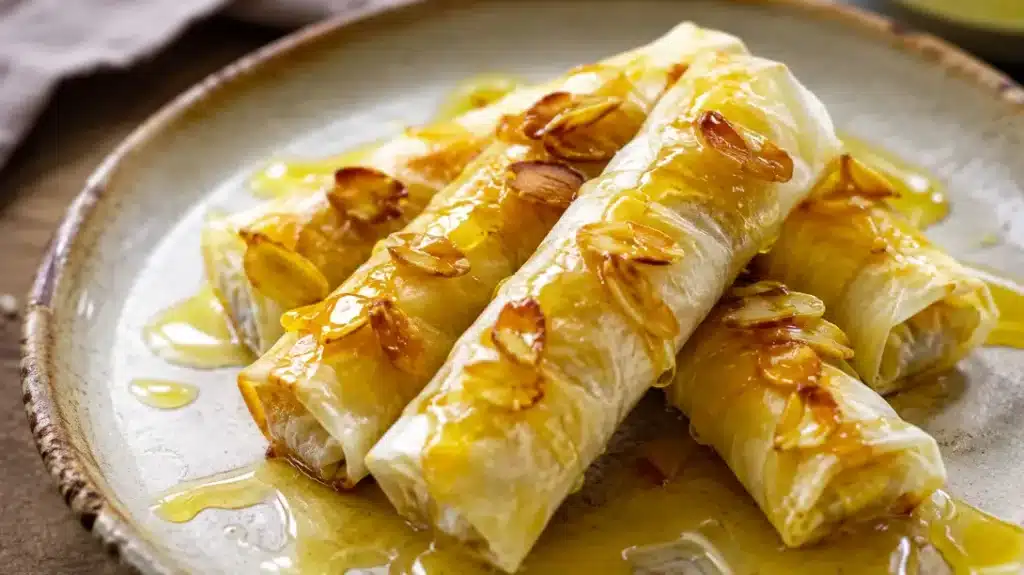 Assiette de cigares aux amandes