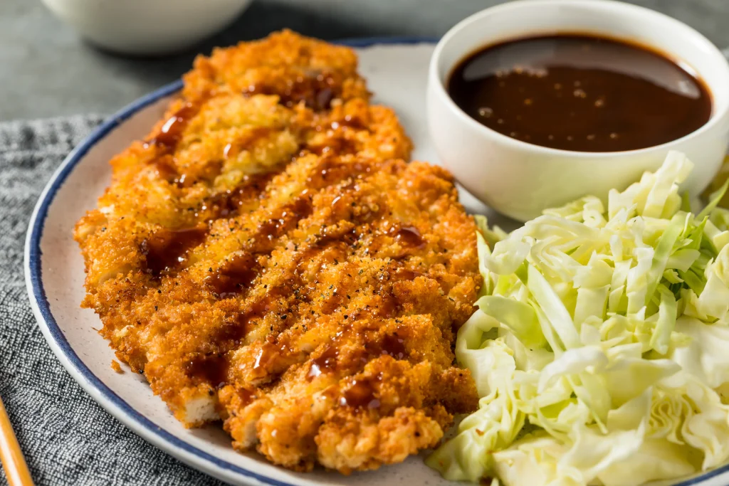 Assiette de poulet katsu