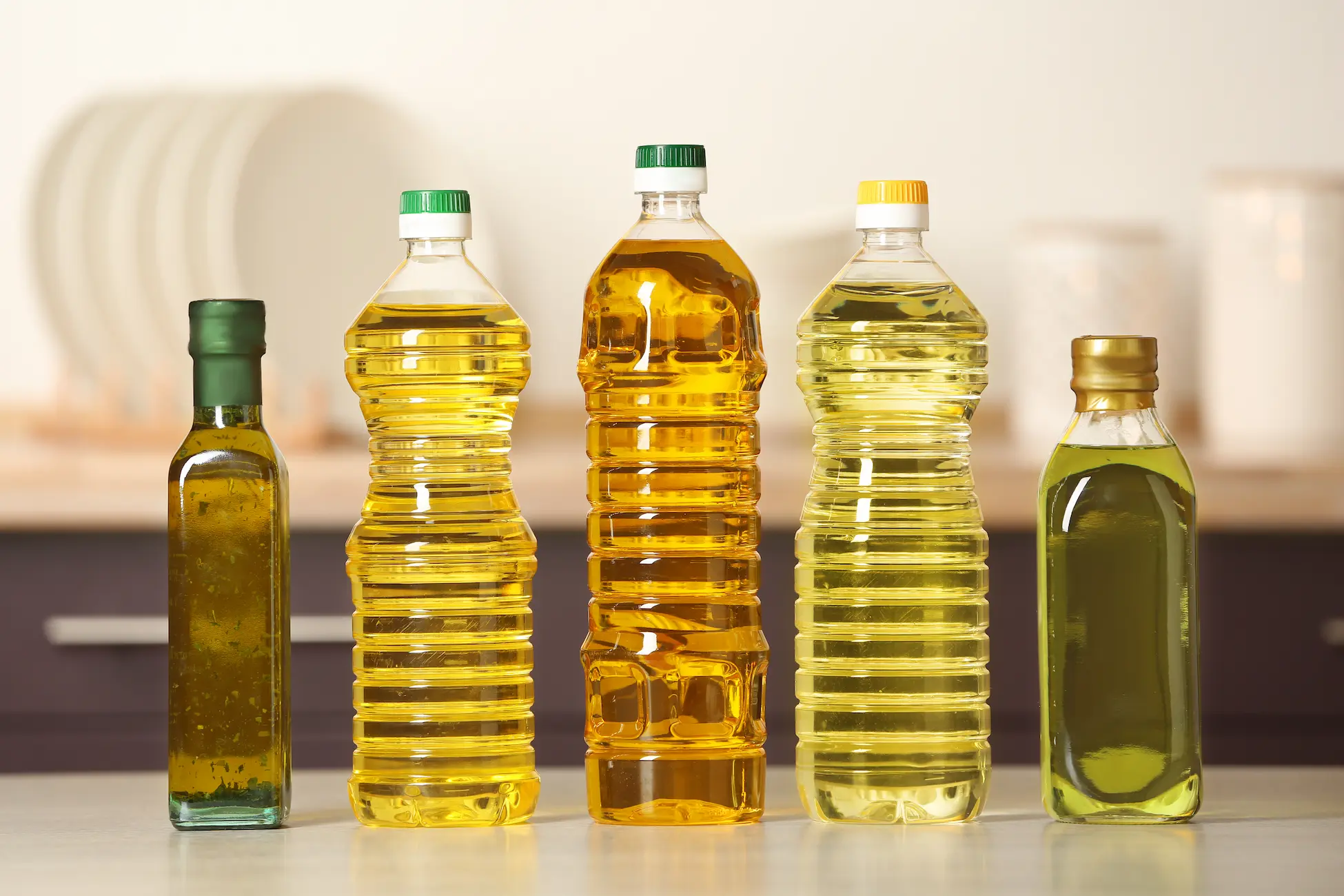 Bouteilles d'huile