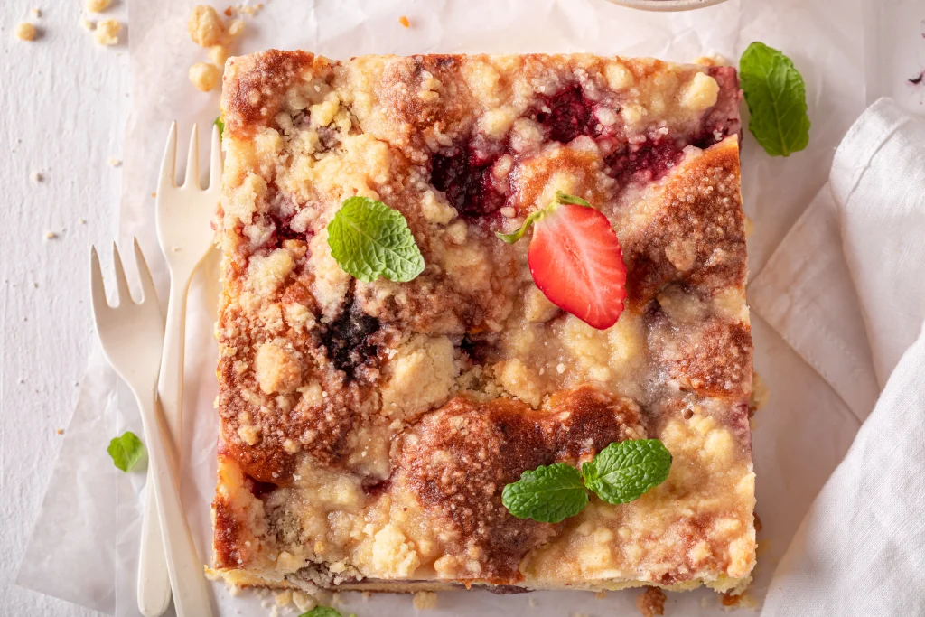 Part de cobbler aux fruits rouges