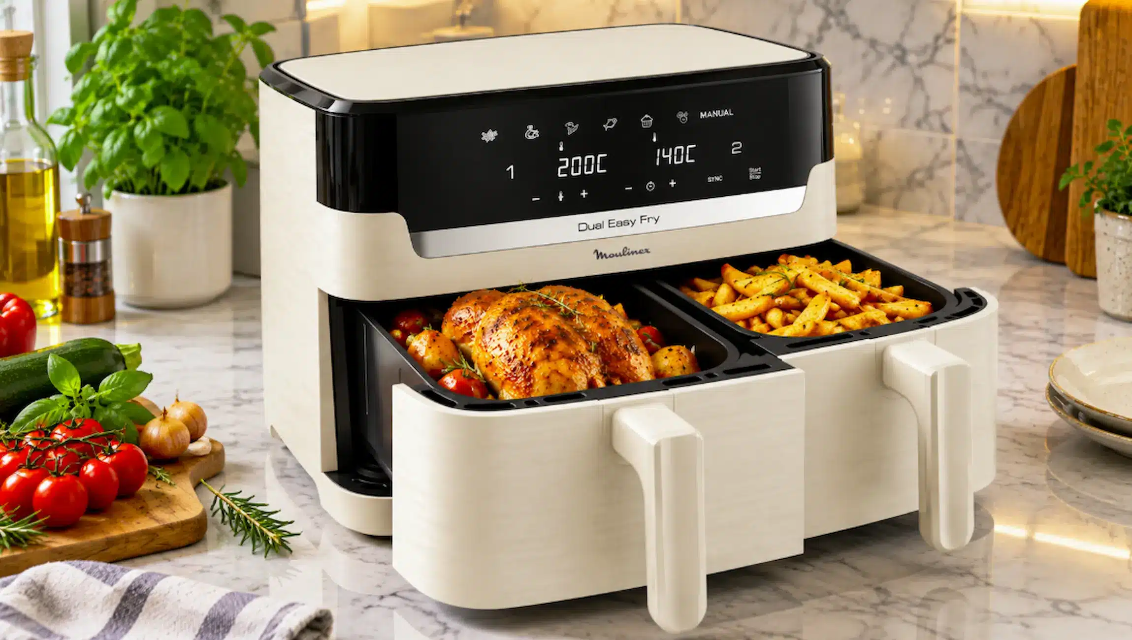 Dual easy Air fryer Moulinex