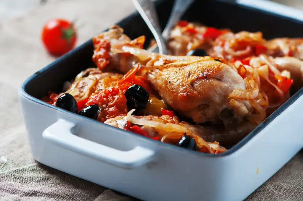 Plat de poulet à la grecque
