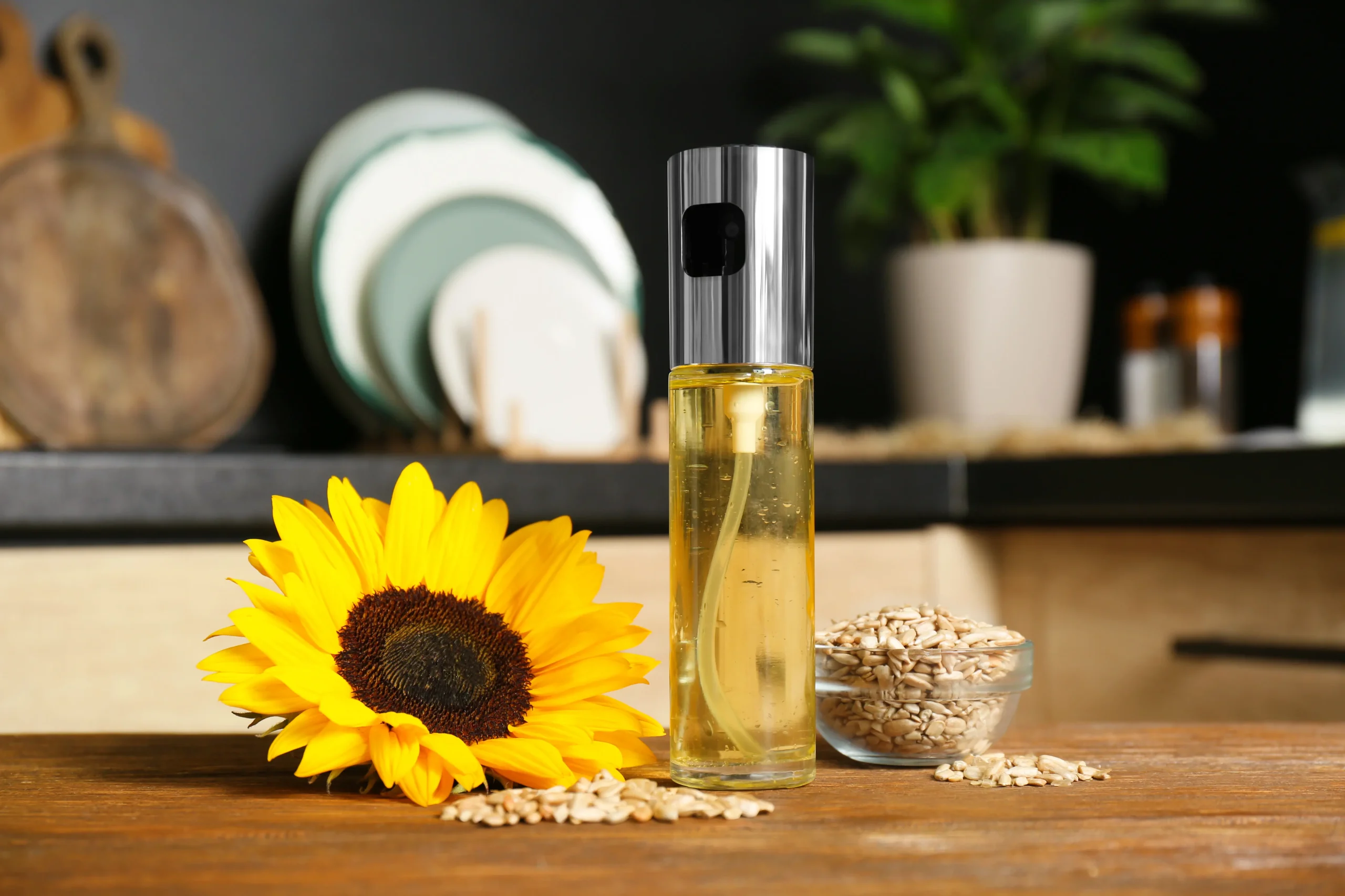 Vaporisateur d'huile avec de l'huile de tournesol